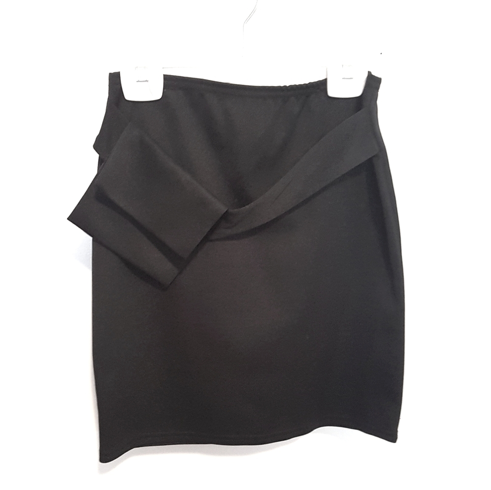 VINTAGE 90s Y2k Black retro Mini skirt with pouch NEW